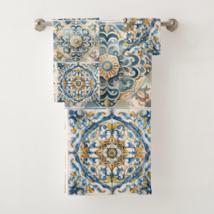 Conjunto De Toalhas Febre de Azulejo do Mediterrâneo: italiano Positan