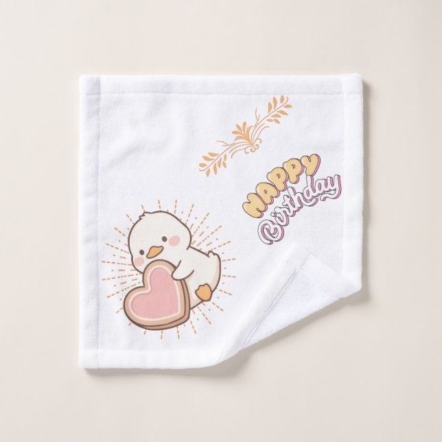 CONJUNTO DE TOALHAS FELIZ ANIVERSÁRIO  (Pano de lavar)