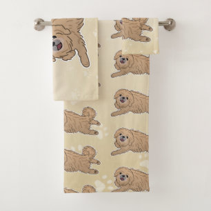 Conjunto De Toalhas Feliz Cachorro Pekingês Ao Lover I Wows