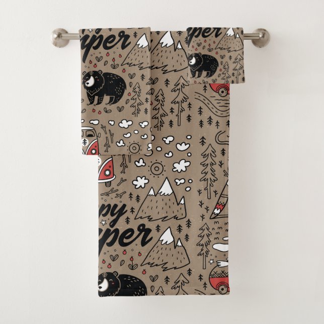 Conjunto De Toalhas Feliz Camper (Insitu)