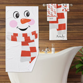Conjunto De Toalhas Feliz Feriado Fúnebre Personalizado Sorrindo Cara