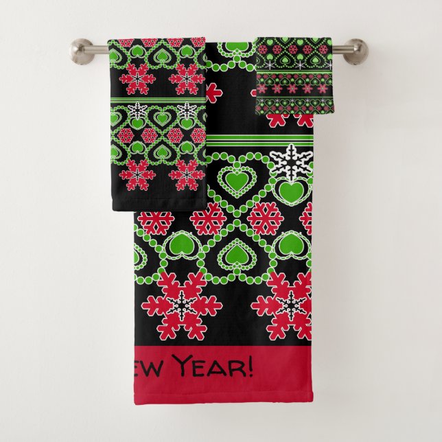 Conjunto De Toalhas Feliz Natal Floco de neve ornamental (Insitu)