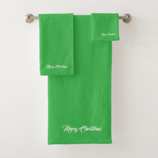 Conjunto De Toalhas Feliz Natal Grass Green