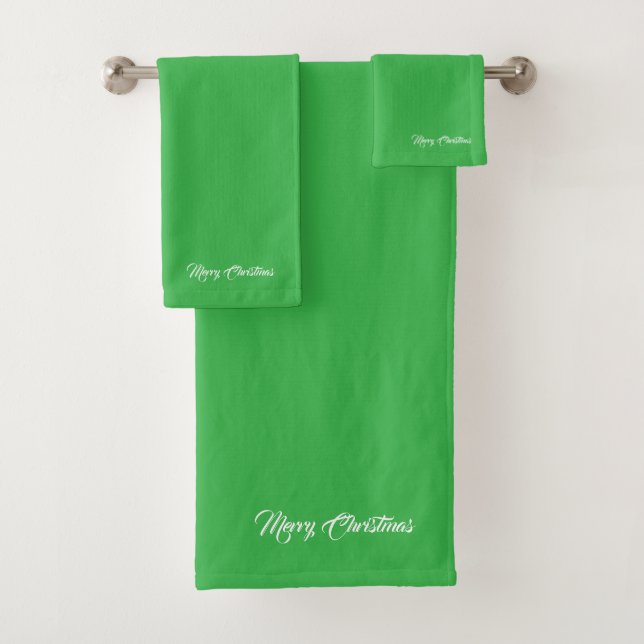 Conjunto De Toalhas Feliz Natal Grass Green (Insitu)