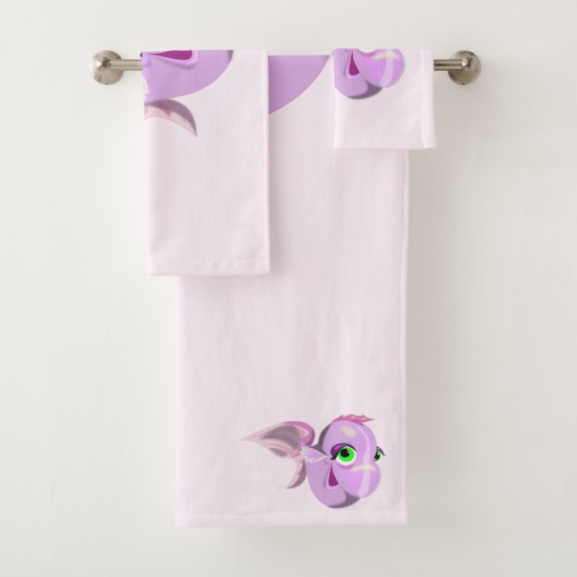 Conjunto De Toalhas Feliz Peixe Engraçado Banheiro (Insitu)