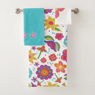 Conjunto De Toalhas Felizes Flores