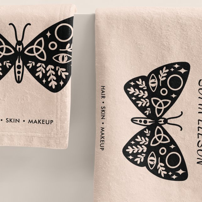 Conjunto De Toalhas Feminina Blush Black Butterfly Salon Spa (Criador carregado)