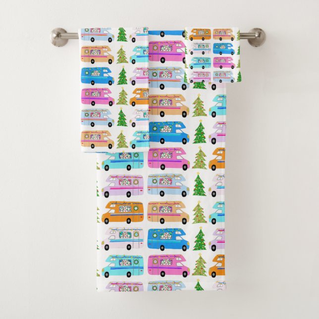 Conjunto De Toalhas Feriado Gato Xmas RV Camper no Natal (Insitu)