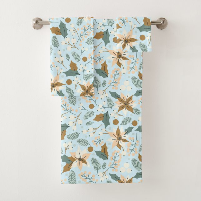Conjunto De Toalhas Férias de inverno em Poinsettia (Insitu)
