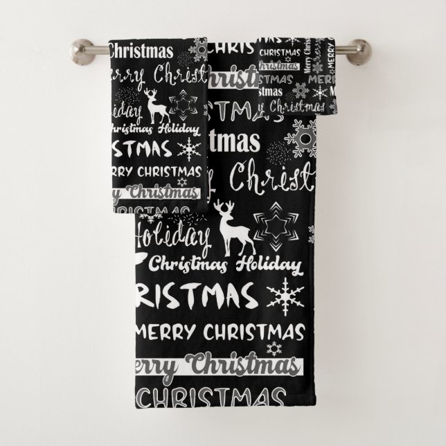 Conjunto De Toalhas Férias de Natal, padrão de Natal (Insitu)