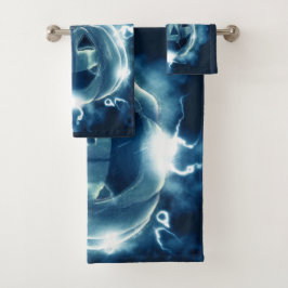 Conjunto De Toalhas Festa de Halloween Mau Blue Pumpkin Horror Assusta