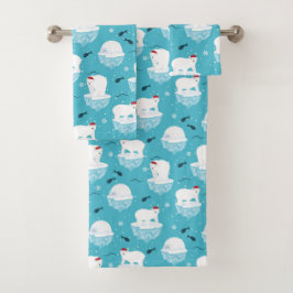 Conjunto De Toalhas Festa do Urso Polar