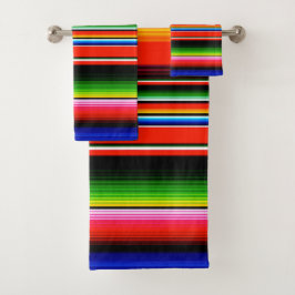 Conjunto De Toalhas Festa Mexicana Serape Design Sudoeste