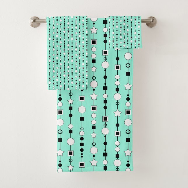 Conjunto De Toalhas Festive pattern with string beads and jewelry star (Insitu)