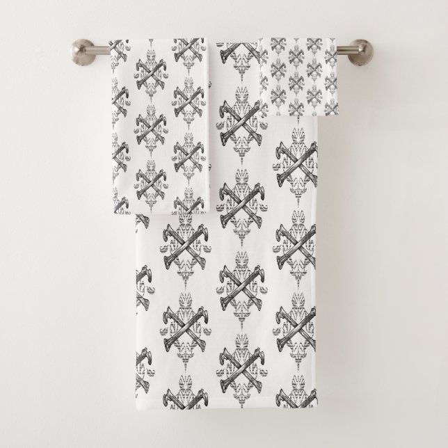 Conjunto De Toalhas filigrana entre ossos (Insitu)