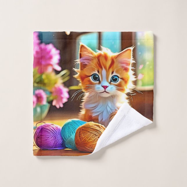 Conjunto De Toalhas Fios de Gatinho Gelado (Pano de lavar)