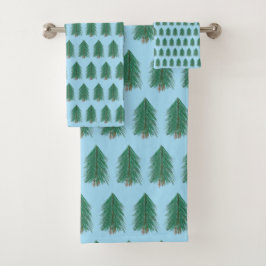 Conjunto De Toalhas Fir Tree Forest