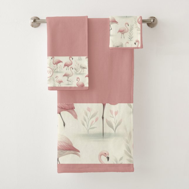 Conjunto De Toalhas Flamingo Chique ( (Insitu)