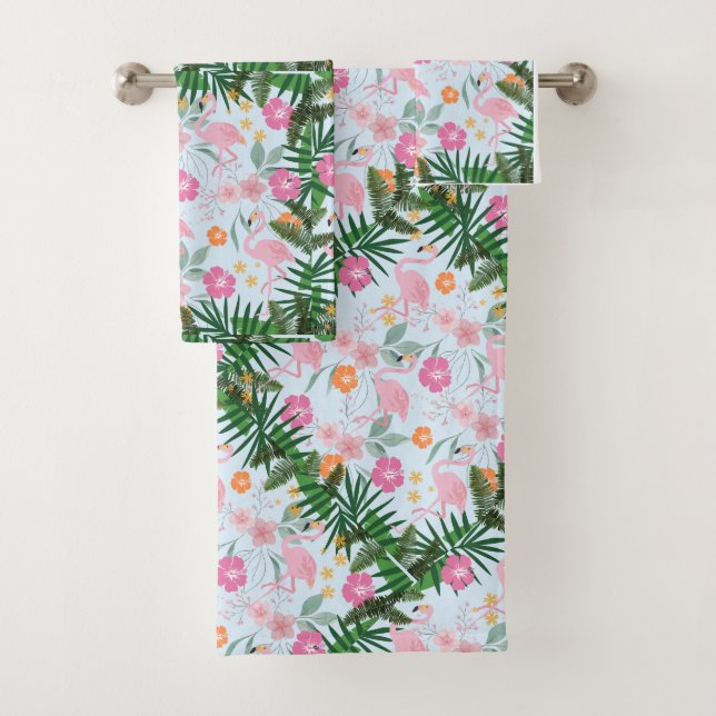 CONJUNTO DE TOALHAS FLAMINGOS (Insitu)