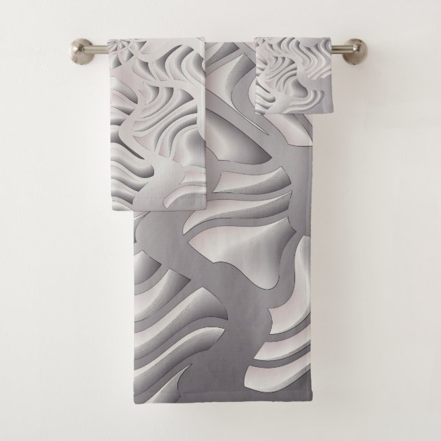 Conjunto De Toalhas floco de neve prateada (Insitu)