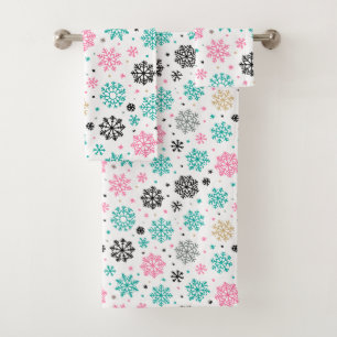 Conjunto De Toalhas Flocos de neve retrô