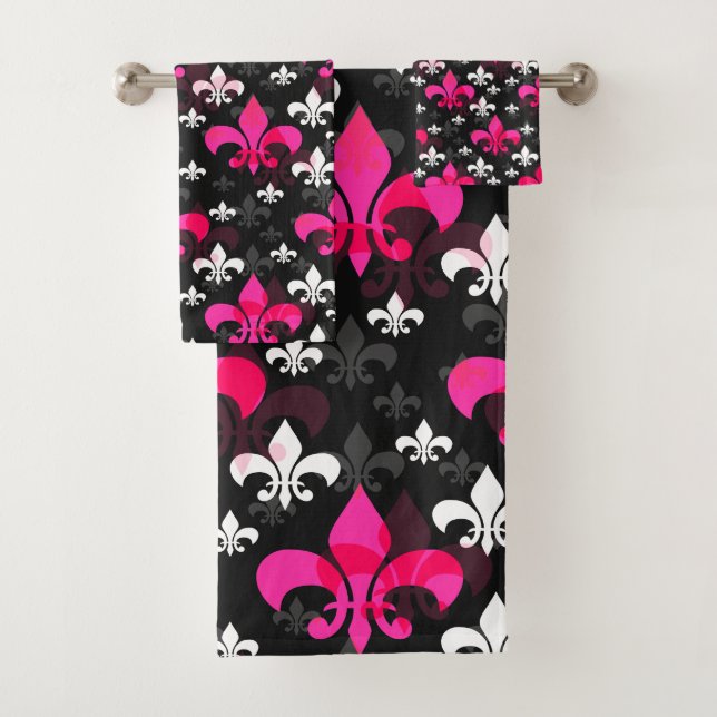 Conjunto De Toalhas Flor Branca Rosa De Lis (Insitu)