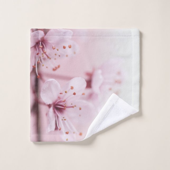 Conjunto De Toalhas Flor cor-de-rosa de Sakura (Pano de lavar)