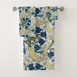 Conjunto De Toalhas Flor de Lírio Art Nouveau Verneuil