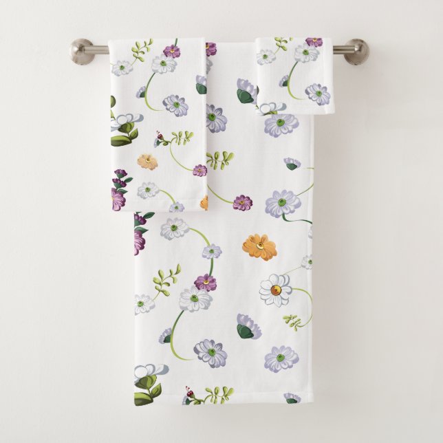 Conjunto De Toalhas Flor margarida 2 (Insitu)