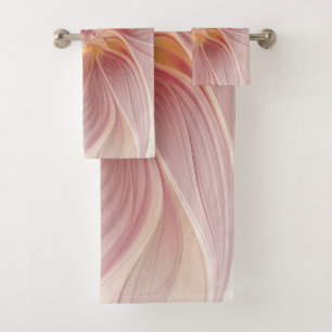 Conjunto De Toalhas Flor moderna do abstrato floral cor-de-rosa macio