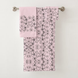 CONJUNTO DE TOALHAS FLOR PINK