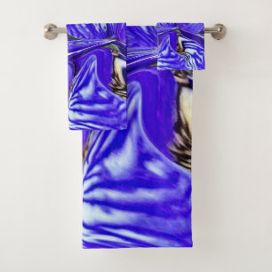 Conjunto De Toalhas Flor Roxo-Íris