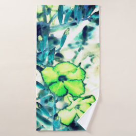 Conjunto De Toalhas Flor verde por alteração de cores