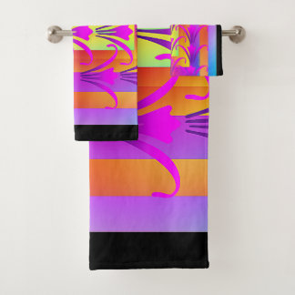 CONJUNTO DE TOALHAS FLORA MISTA LUXUOSA