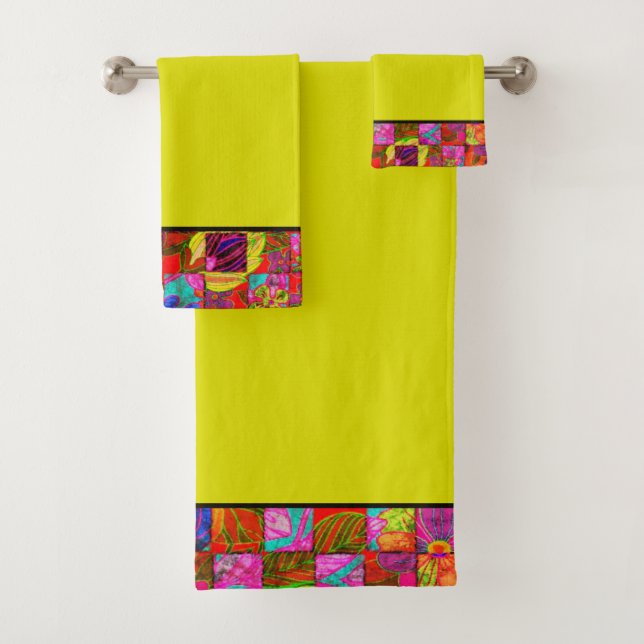 Conjunto de toalhas florais de banho Bohemian cont (Insitu)