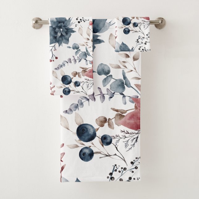 Conjunto de Toalhas Florais Florais Elegante (Insitu)