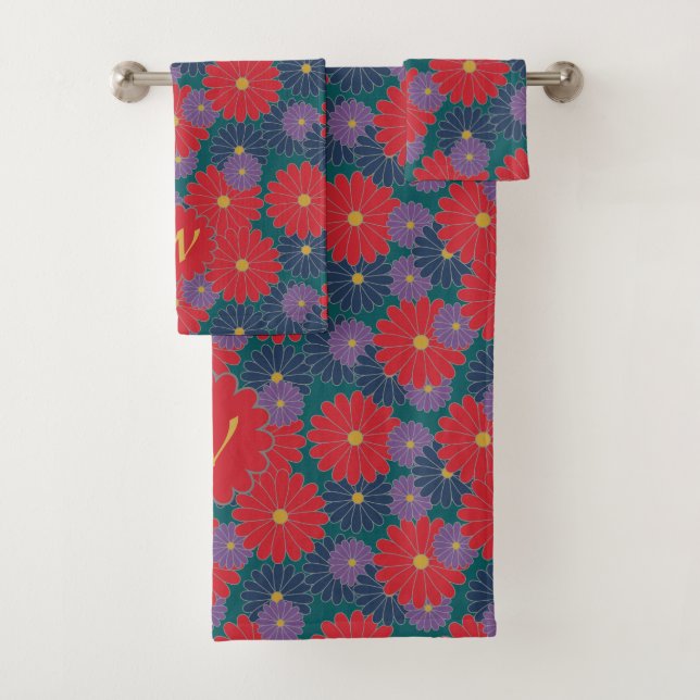 Conjunto de Toalhas Florais Splashy Fall (Insitu)