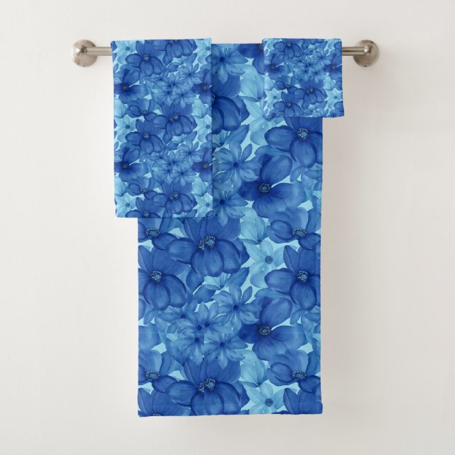 Conjunto de Toalhas Florais Vibrantes de Aquarela  (Insitu)