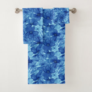 Conjunto de Toalhas Florais Vibrantes de Aquarela