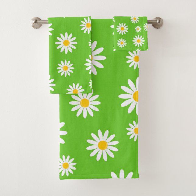 Conjunto De Toalhas Floral Daisy Pattern (Insitu)