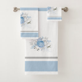 Conjunto De Toalhas Floral de Dragonfly Azul Elegante