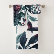 Floral de Flores Botânicas em Aquarela Mal-humorad