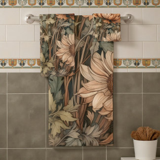 Conjunto De Toalhas Floral de Outono William Morris