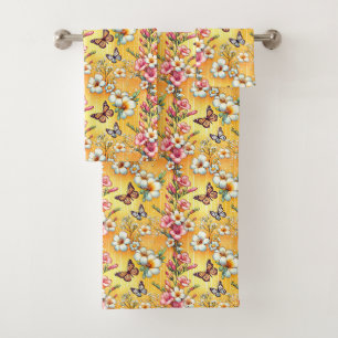 Conjunto De Toalhas Floral de Primavera 
