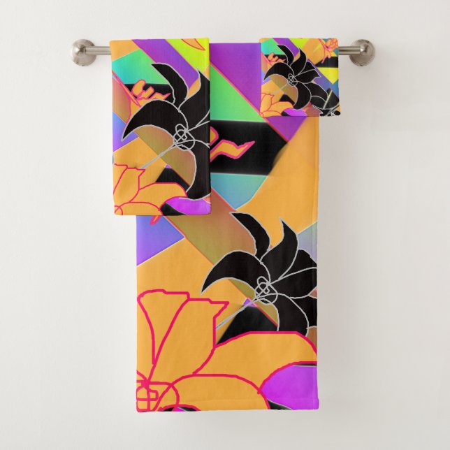 Conjunto De Toalhas  Floral Entrelaçada  (Insitu)