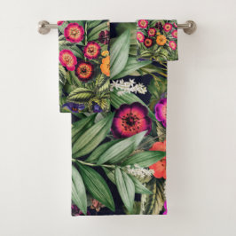 Conjunto De Toalhas Floral Ilha Rosa Prado