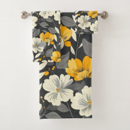Conjunto De Toalhas Floral Moderno 