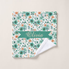 Conjunto De Toalhas Floral Personalizado Verde Primavera Vintage