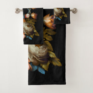 Conjunto De Toalhas Floral Romântico Dramático "Velho Mundo"