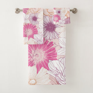 Conjunto De Toalhas Floral Sem Sede